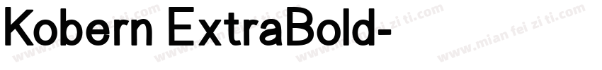 Kobern ExtraBold字体转换